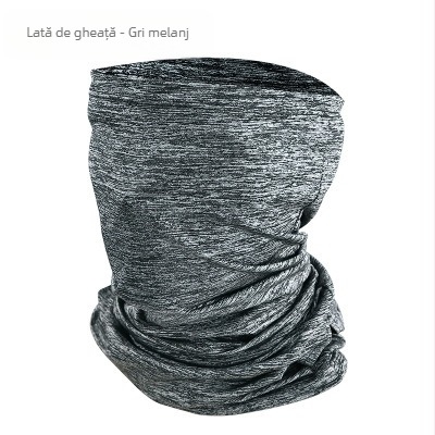 Șal de cap din mătase de gheață cu protecție solară, glugă cu urechi și mască pentru ciclism – Unisex, WOTI