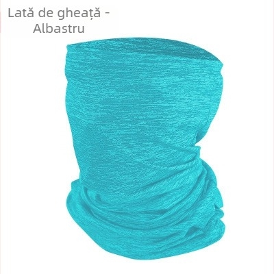Șal de cap din mătase de gheață cu protecție solară, glugă cu urechi și mască pentru ciclism – Unisex, WOTI
