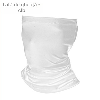 Șal de cap din mătase de gheață cu protecție solară, glugă cu urechi și mască pentru ciclism – Unisex, WOTI