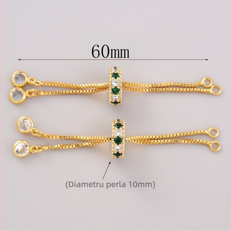 Lanț de extindere pentru bijuterii DIY pentru colier cu perle – cupru, placare electrolitică, design original, model retro