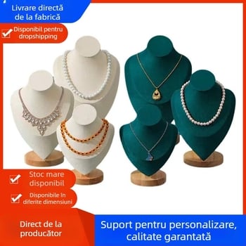 Suport pentru coliere - model monobloc, lemn masiv, afișaj vertical, brand Year of Prayer