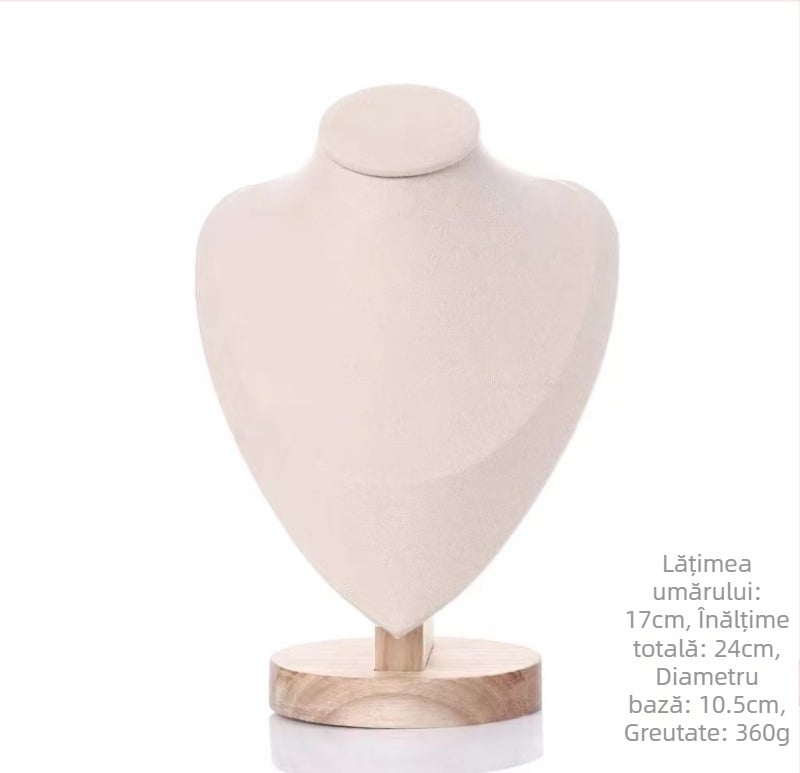 Suport pentru coliere - model monobloc, lemn masiv, afișaj vertical, brand Year of Prayer