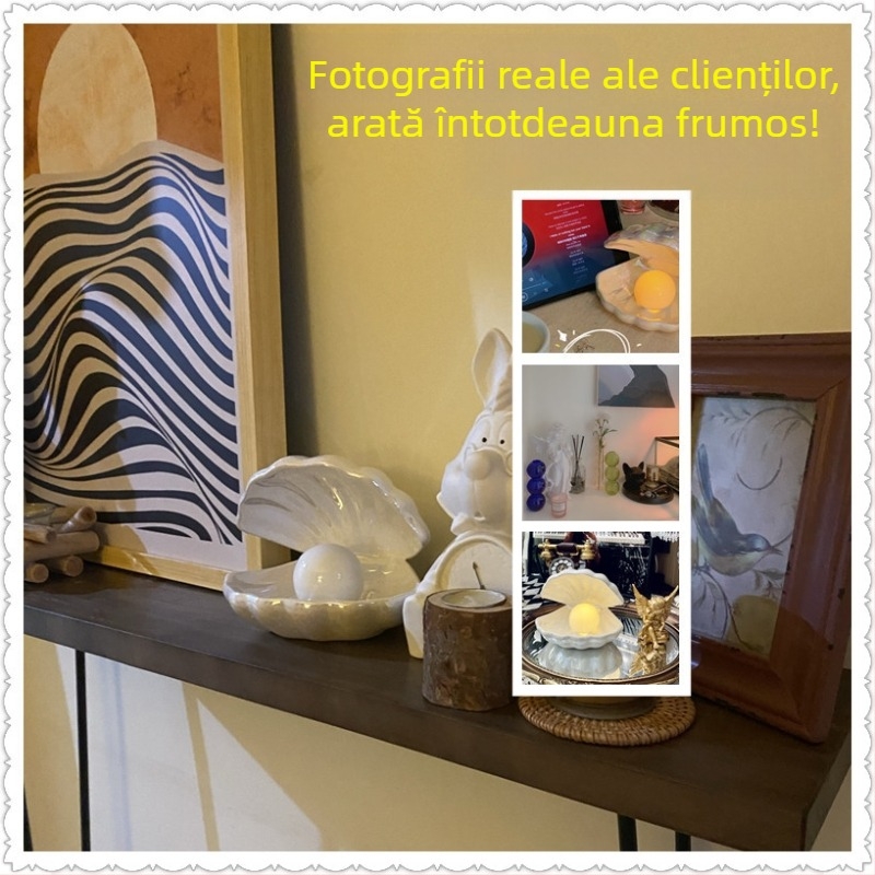 Tavă ceramică de intrare în stil nordic, cu suport pentru chei și cutie pentru bijuterii