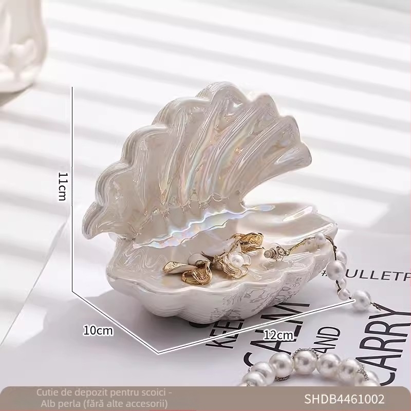 Tavă ceramică de intrare în stil nordic, cu suport pentru chei și cutie pentru bijuterii