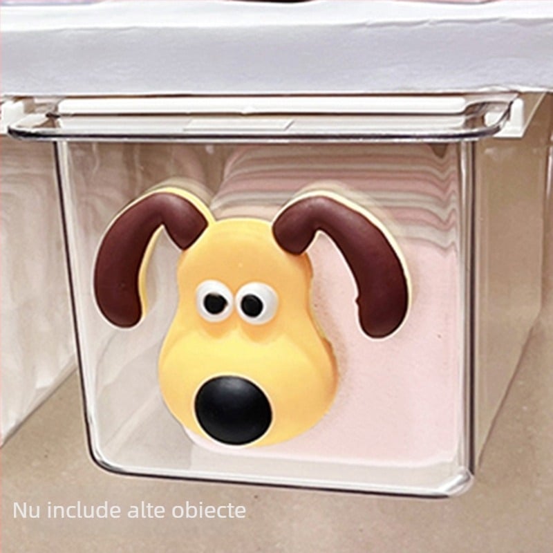 Cutie de depozitare sub oglindă cu sertar – design drăguț pentru baie, din plastic, protecție la praf