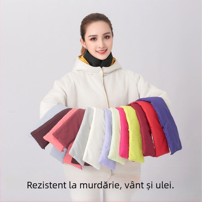 Acoperire detașabilă a gâtului pentru geaca de iarnă cu puf - lână, brand Sartonman, pentru copii, primăvara 2025