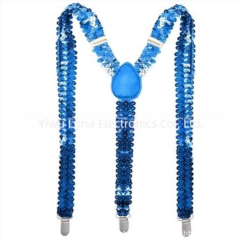 Set bretele strălucitoare unisex disco ani '70 – accesorii de costum, lucrat manual, din material textil