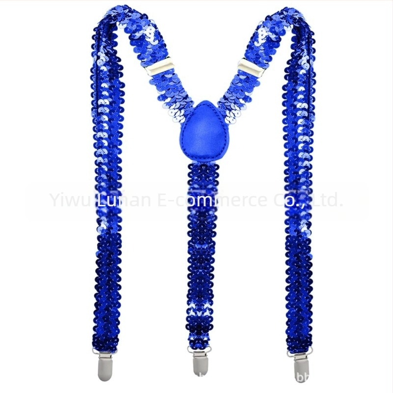 Set bretele strălucitoare unisex disco ani '70 – accesorii de costum, lucrat manual, din material textil