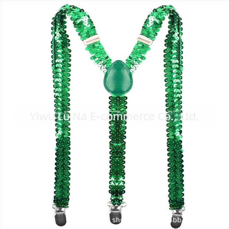 Set bretele strălucitoare unisex disco ani '70 – accesorii de costum, lucrat manual, din material textil
