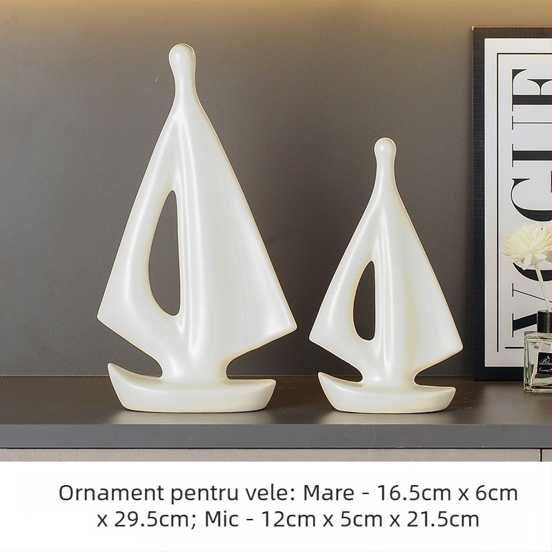 Ornament ceramic cu velier, stil simplu și modern, finisaj electroplacat, cadou de ziua de naștere pentru un coleg de clasă
