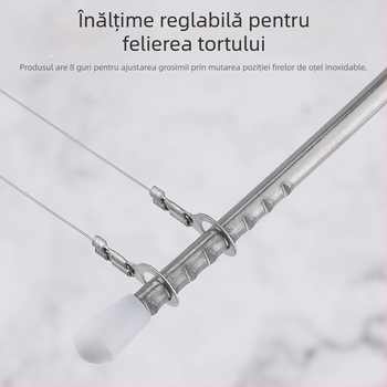 Tăietor de prăjituri din oțel inoxidabil, cu două linii, și tăietor de pâine – unealtă de patiserie