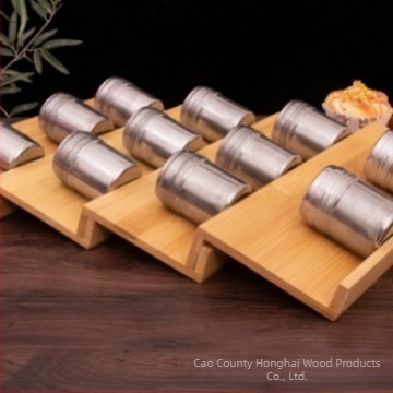 Raft pentru condimente din lemn și bambus, 4 etaje — depozitare pe birou, fără instalație, stil modern minimalist