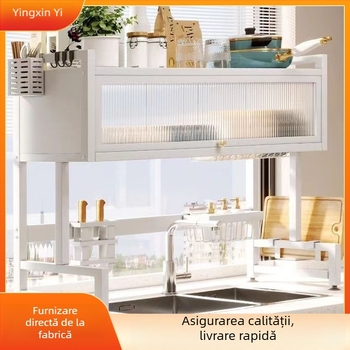 Raft pasiv multi-strat pentru chiuveta bucătărie – depozitare vase împotriva prafului, Ferroalloy, Yingxinyi, seria Draining storage rack, Primăvara 2022