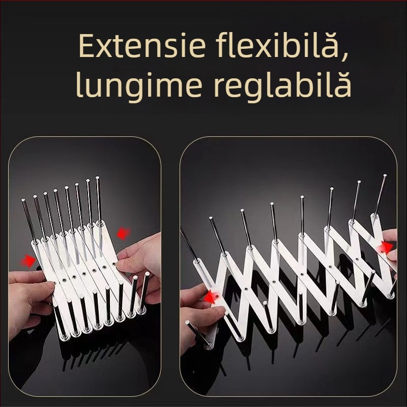 Raft pentru vase din oțel inoxidabil, reglabil telescopic, pliabil, multifuncțional pentru bucătărie