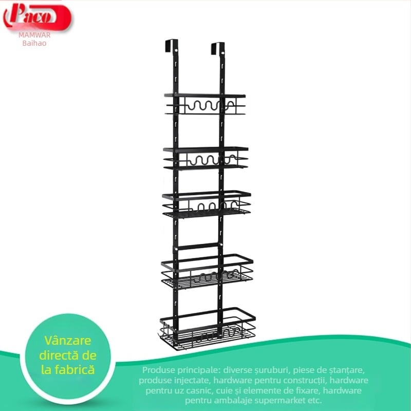 Cos de depozitare pentru ușă cu plasă – oțel carbon, stil modern minimalist, formă: agățare pe ușă, prindere cu cârlig, marcă All the best