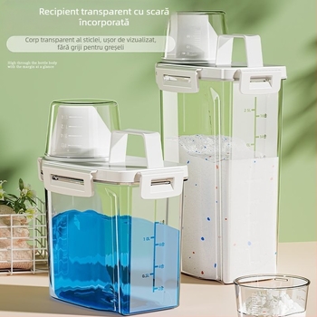 Recipient pentru detergent de rufe – capacitate mare, metal, design simplu-modern, pentru călătorii