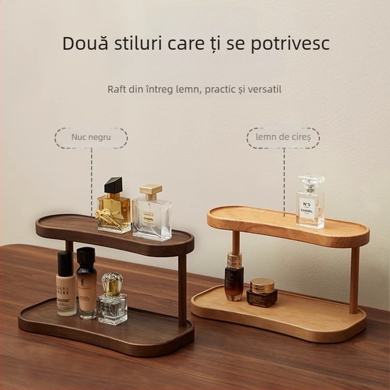 Cutie de depozitare pentru cosmetice – lemn, stil japonez, suport de birou pentru parfumuri și rujuri, Yiwu, Zhejiang, primăvara 2025
