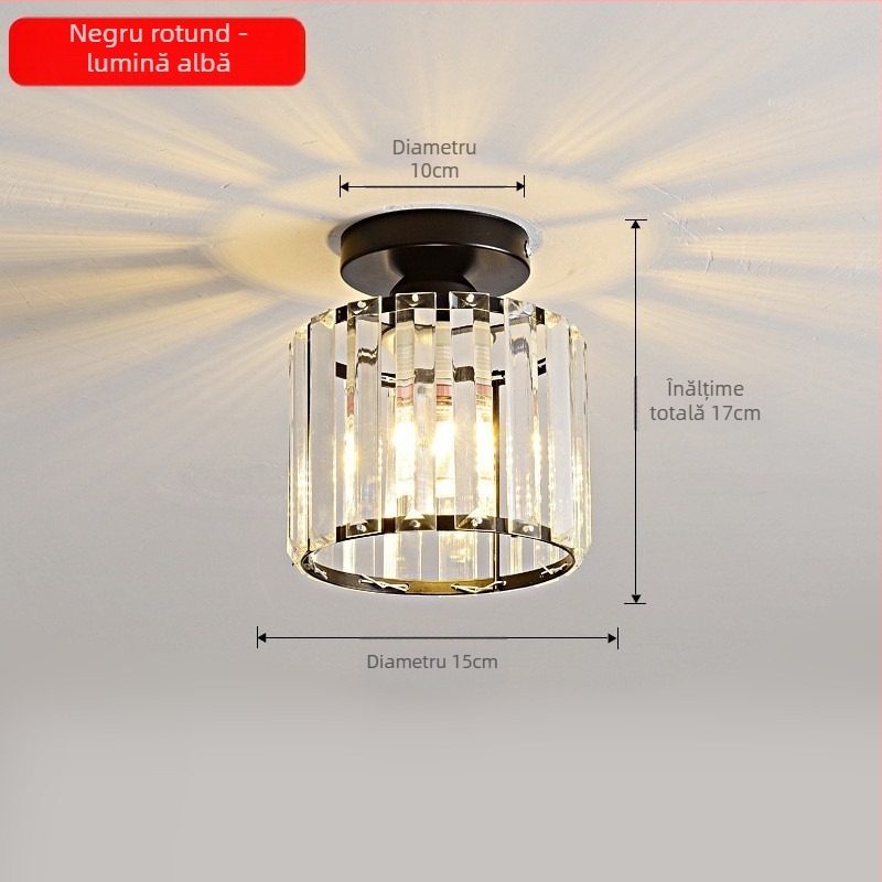 Lampă suspendată din cristal, cu mai multe capete, LED, înălțime reglabilă, abajur din fier, potrivită pentru hol și balcon, stil european, iluminare pentru 5–10 m²