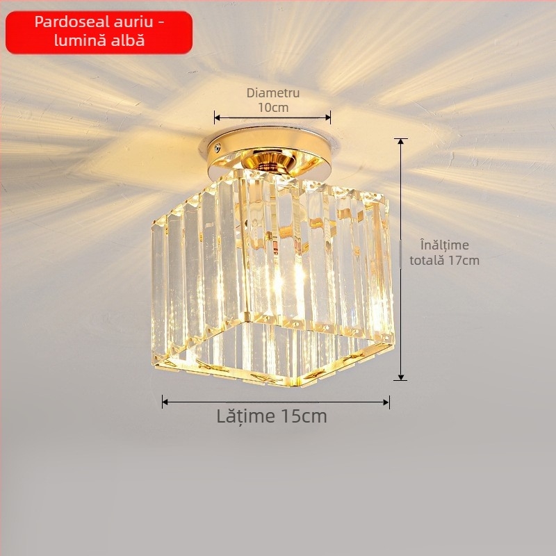 Lampă suspendată din cristal, cu mai multe capete, LED, înălțime reglabilă, abajur din fier, potrivită pentru hol și balcon, stil european, iluminare pentru 5–10 m²