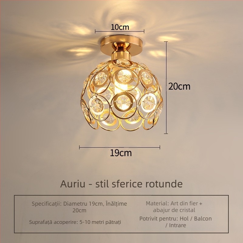 Lampă suspendată din cristal, cu mai multe capete, LED, înălțime reglabilă, abajur din fier, potrivită pentru hol și balcon, stil european, iluminare pentru 5–10 m²