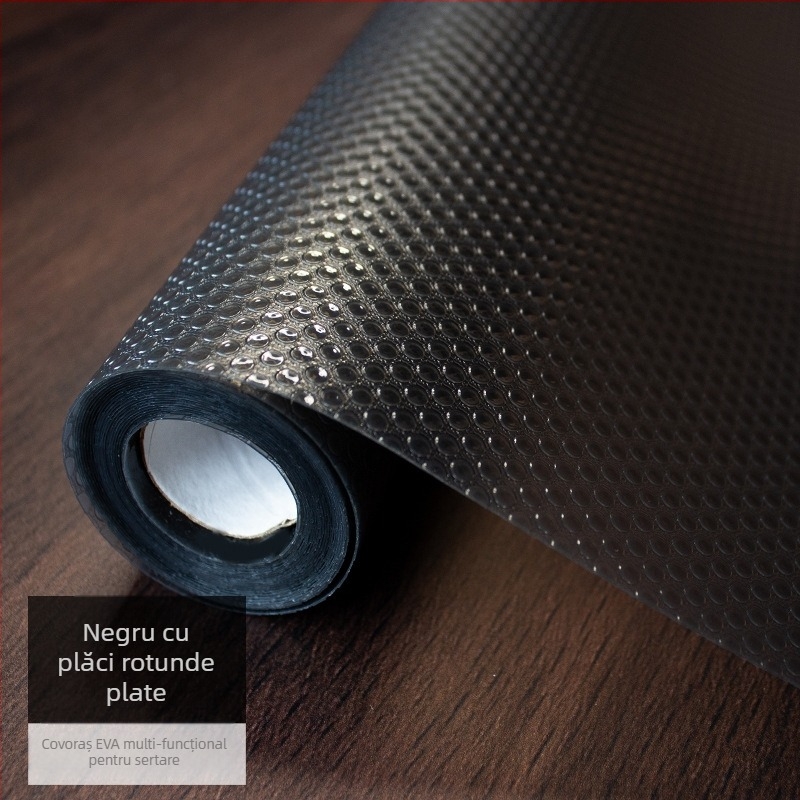 Hârtie-pătură pentru sertare de bucătărie, impermeabilă la umiditate, cu strat EVA rezistent la apă, pe bază PE (conținut EVA 99%), design modern minimalist