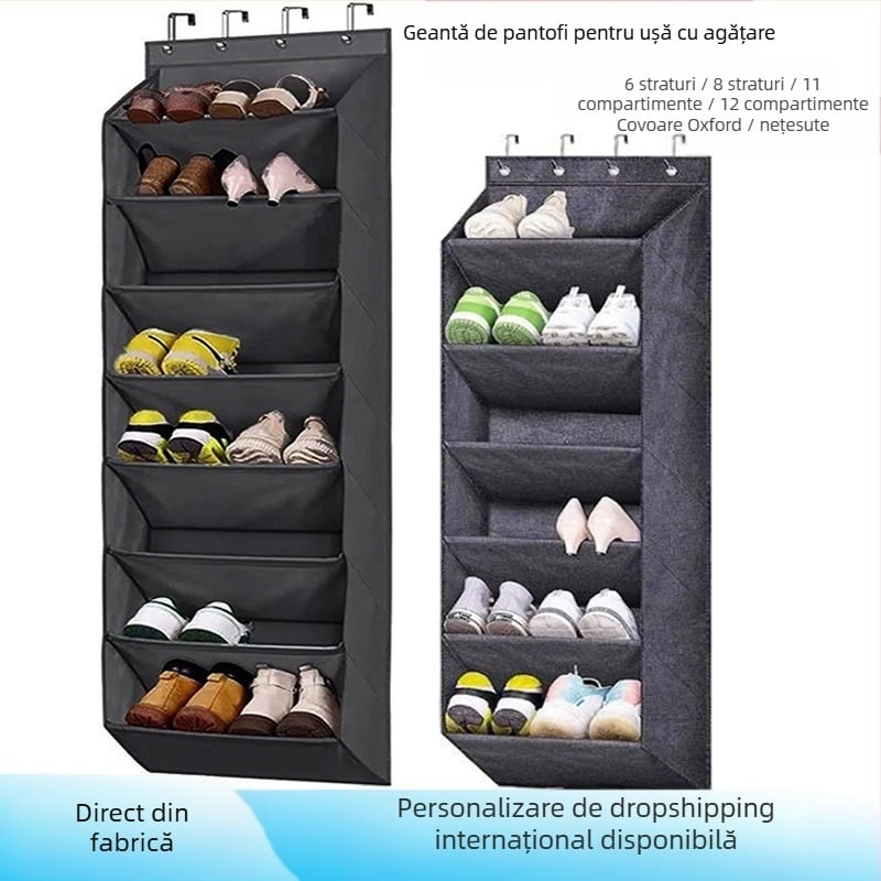 FC-4158 Geantă de depozitare agățată din pânză nețesută — design tridimensional, organizator de dormitor multifuncțional
