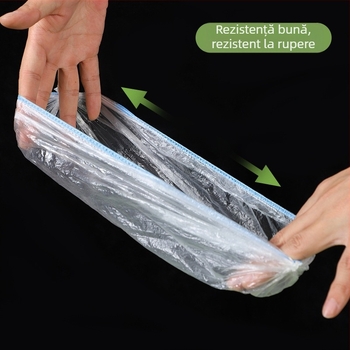 Capac de bol elastic din PE, cu suport pentru folie de plastic, pentru păstrarea resturilor — 1 buc., utilizare casnică