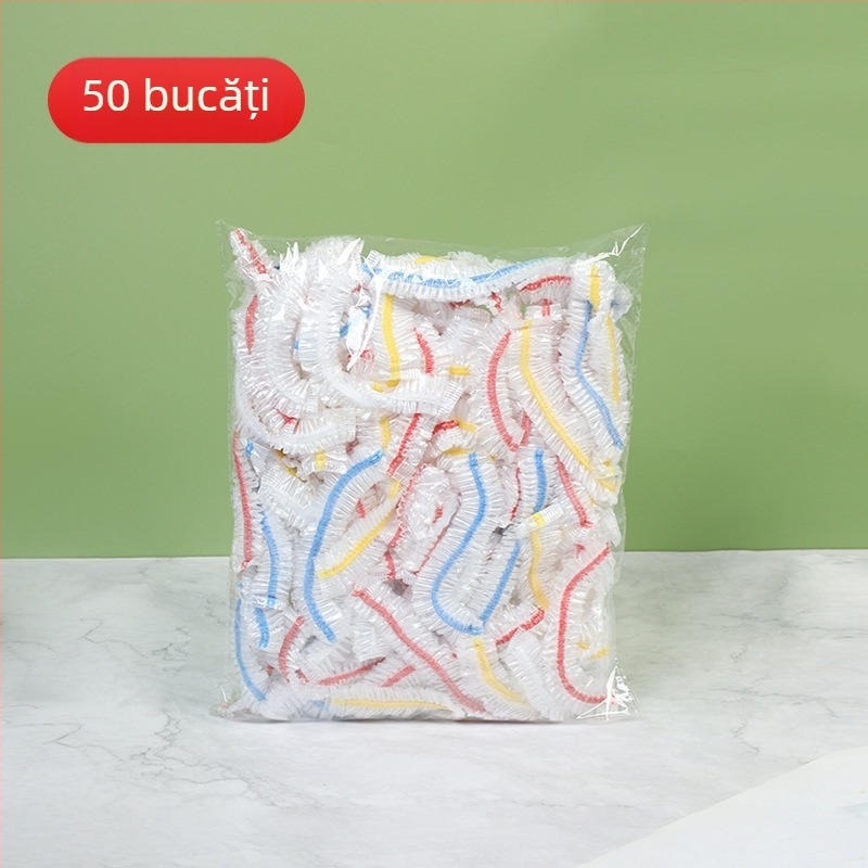 Capac de bol elastic din PE, cu suport pentru folie de plastic, pentru păstrarea resturilor — 1 buc., utilizare casnică