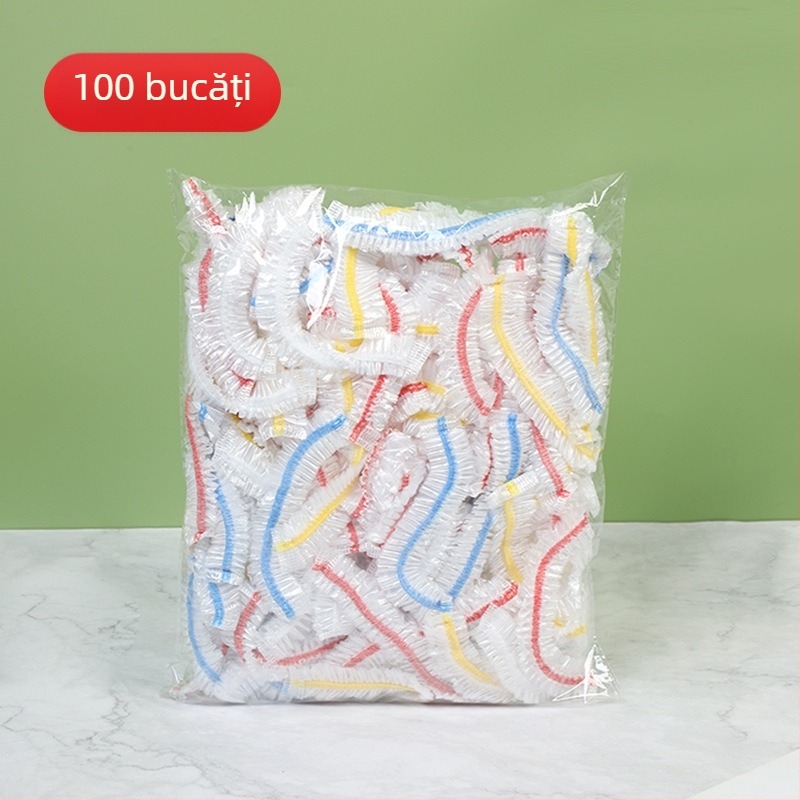 Capac de bol elastic din PE, cu suport pentru folie de plastic, pentru păstrarea resturilor — 1 buc., utilizare casnică