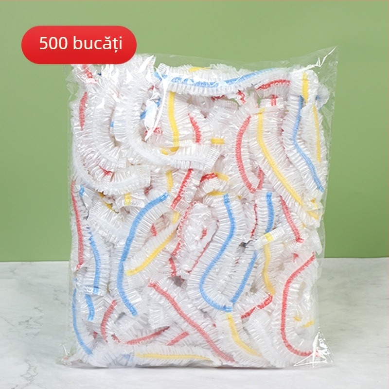 Capac de bol elastic din PE, cu suport pentru folie de plastic, pentru păstrarea resturilor — 1 buc., utilizare casnică