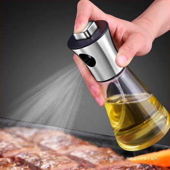 Sticluță spray pentru ulei, sticlă presurizată, pentru uleiuri alimentare, pulverizator cu deschidere-închidere automată
