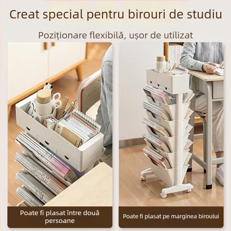 Raft de depozitare mobil pentru birou — plastic, 5 kg, Model Desk storage, 1 bucată