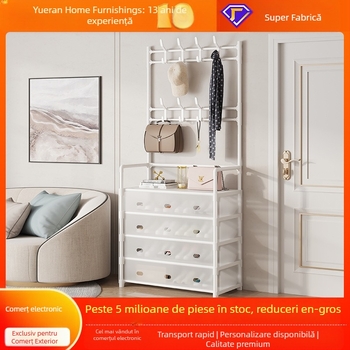 Raft metalic pentru pantofi și pălării, cu 3 sau 4 etaje, pentru hol, depozitare multifuncțională, stil modern minimalist