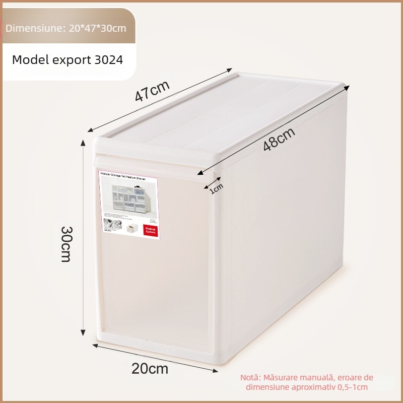 Cutie de depozitare mată pentru lenjerie și șosete, 20–30 L, plastic PP, rezistentă la praf, modele 3021–3024