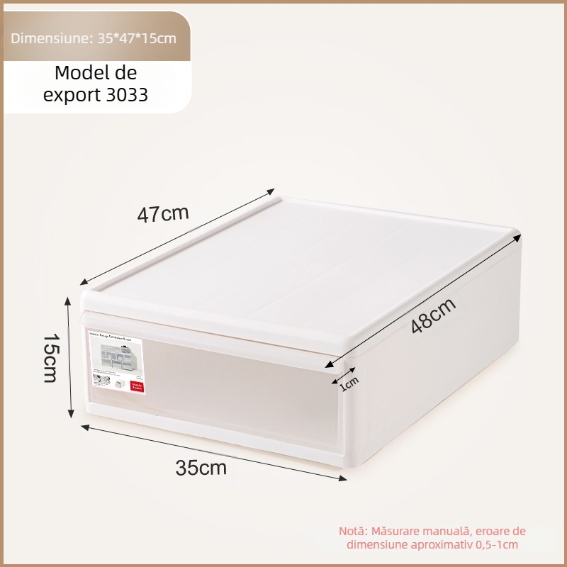 Cutie de depozitare mată pentru lenjerie și șosete, 20–30 L, plastic PP, rezistentă la praf, modele 3021–3024