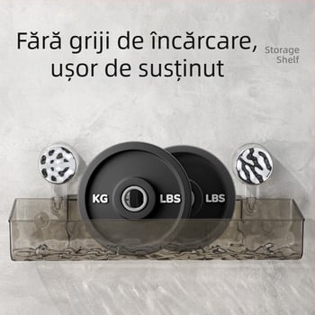 Raft de baie cu ventuze, montat pe perete | Plastic | Un singur nivel | Stil ușor lux | Thriving