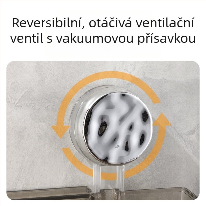 Raft de baie cu ventuze, montat pe perete | Plastic | Un singur nivel | Stil ușor lux | Thriving