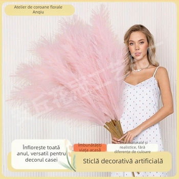 Corolla floare din satin, trestie – plantă artificială, Cod 22293522741