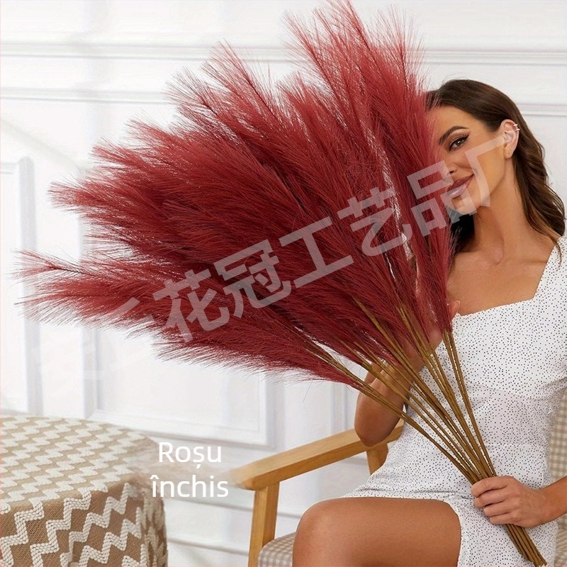 Corolla floare din satin, trestie – plantă artificială, Cod 22293522741