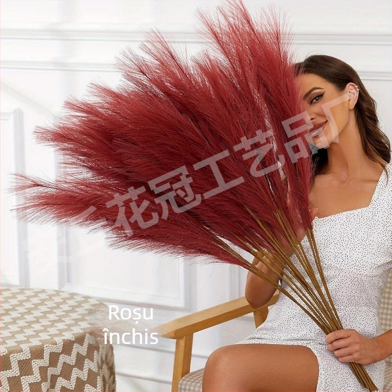 Corolla floare din satin, trestie – plantă artificială, Cod 22293522741