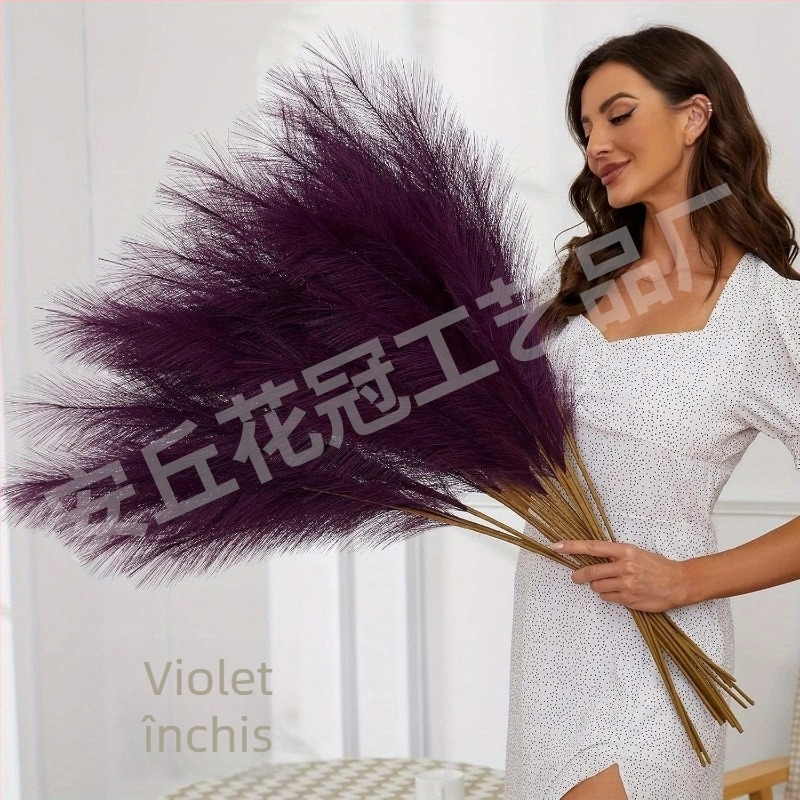 Corolla floare din satin, trestie – plantă artificială, Cod 22293522741