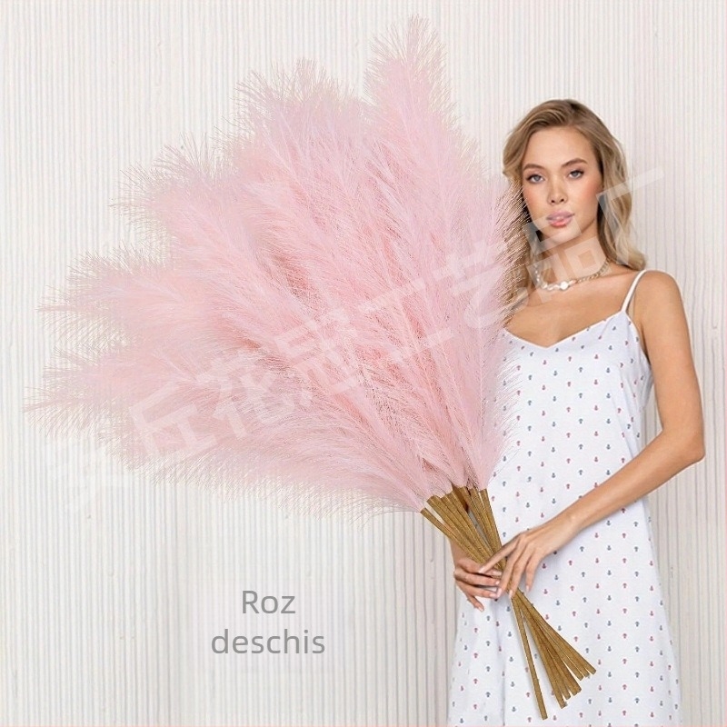 Corolla floare din satin, trestie – plantă artificială, Cod 22293522741