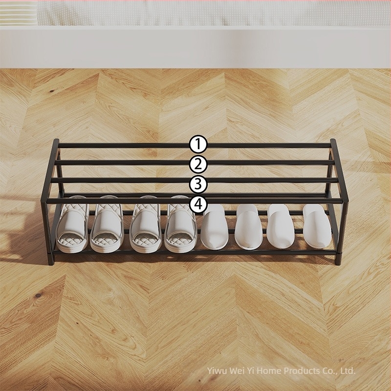 A6L Raft de pantofi sub pat - spațiu economisire, 2-3 etaje de depozitare, plastic + conductă din oțel, stil modern, model CX