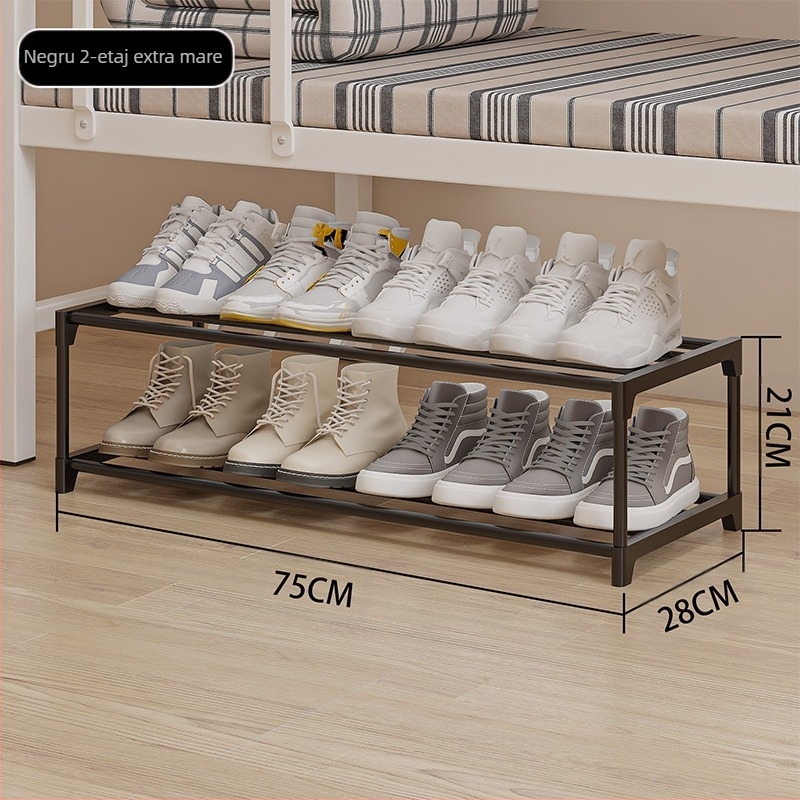 A6L Raft de pantofi sub pat - spațiu economisire, 2-3 etaje de depozitare, plastic + conductă din oțel, stil modern, model CX