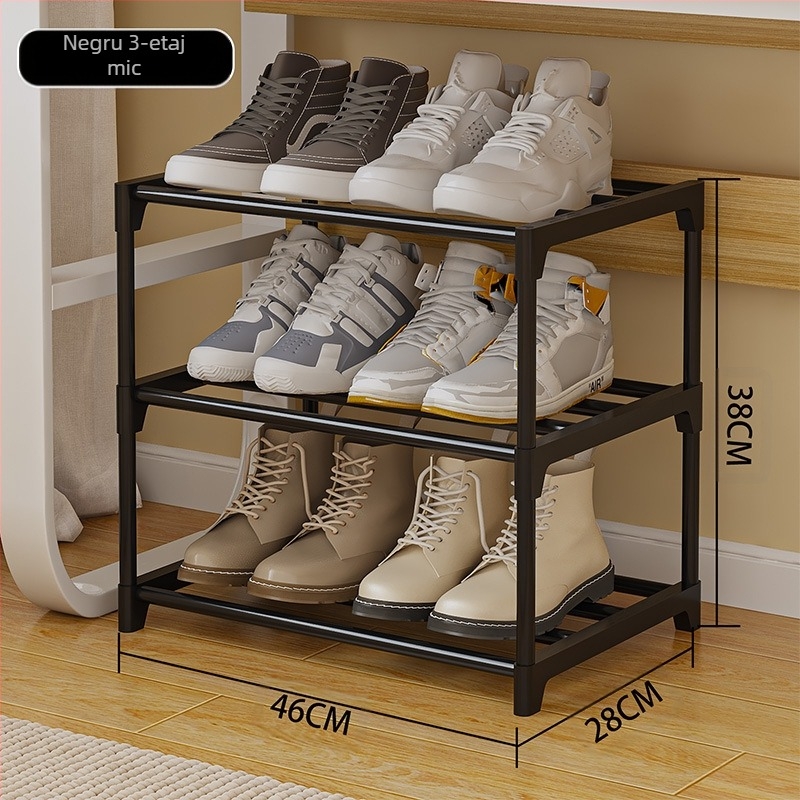 A6L Raft de pantofi sub pat - spațiu economisire, 2-3 etaje de depozitare, plastic + conductă din oțel, stil modern, model CX