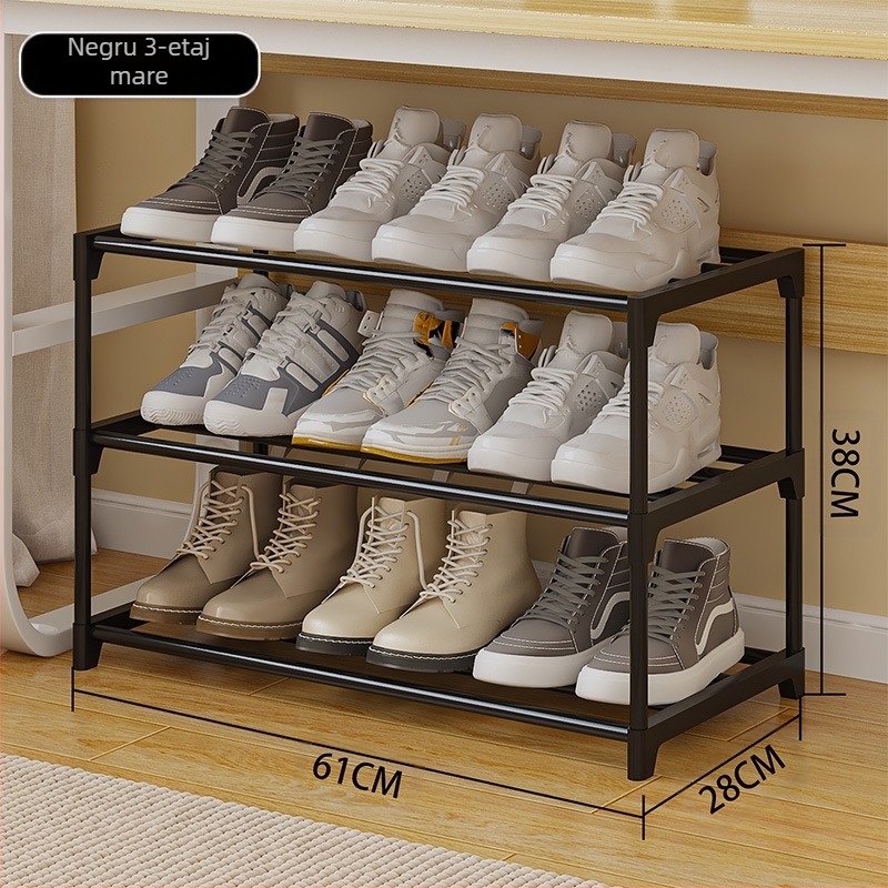 A6L Raft de pantofi sub pat - spațiu economisire, 2-3 etaje de depozitare, plastic + conductă din oțel, stil modern, model CX