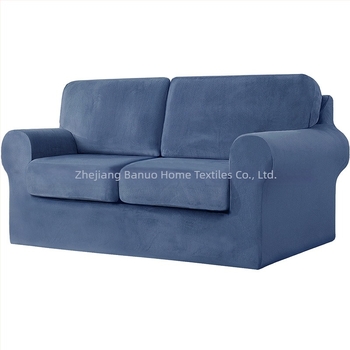 Husa de canapea pentru trei locuri, uni, poliester, fără fermoar, set cu acoperire completă