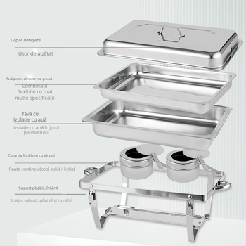 Aragaz bufet pliabil din oțel inoxidabil pentru hoteluri (Material: oțel inoxidabil; Destinații: hoteluri/restaurante/cantine; Stil: modern simplu; Personalizare: disponibilă; Lucrat manual: Nu)