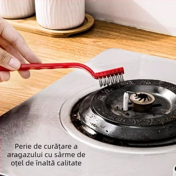 Lijie Set perii de curățare - Perii de bucătărie cu mâner lung pentru căni, goluri și plită (din plastic, lansat în iarna 2017)