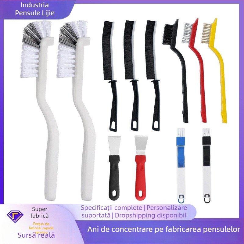 Lijie Set perii de curățare - Perii de bucătărie cu mâner lung pentru căni, goluri și plită (din plastic, lansat în iarna 2017)